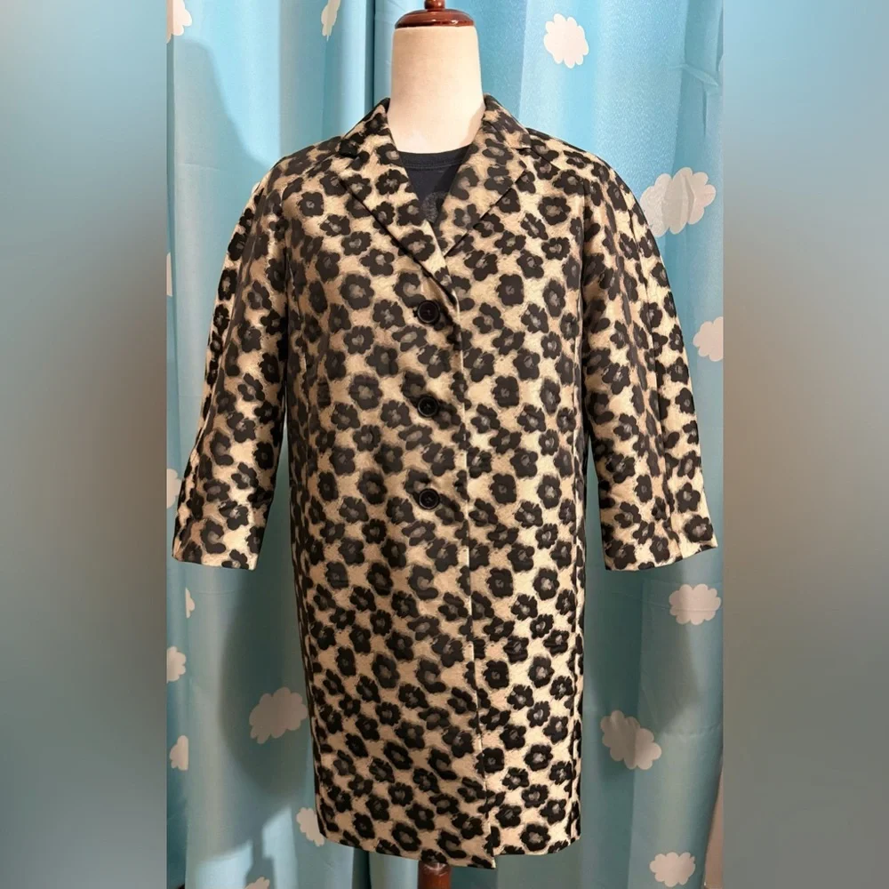 Animal print shine Ann Taylor long jacket, SP - Picture 8 of 8
